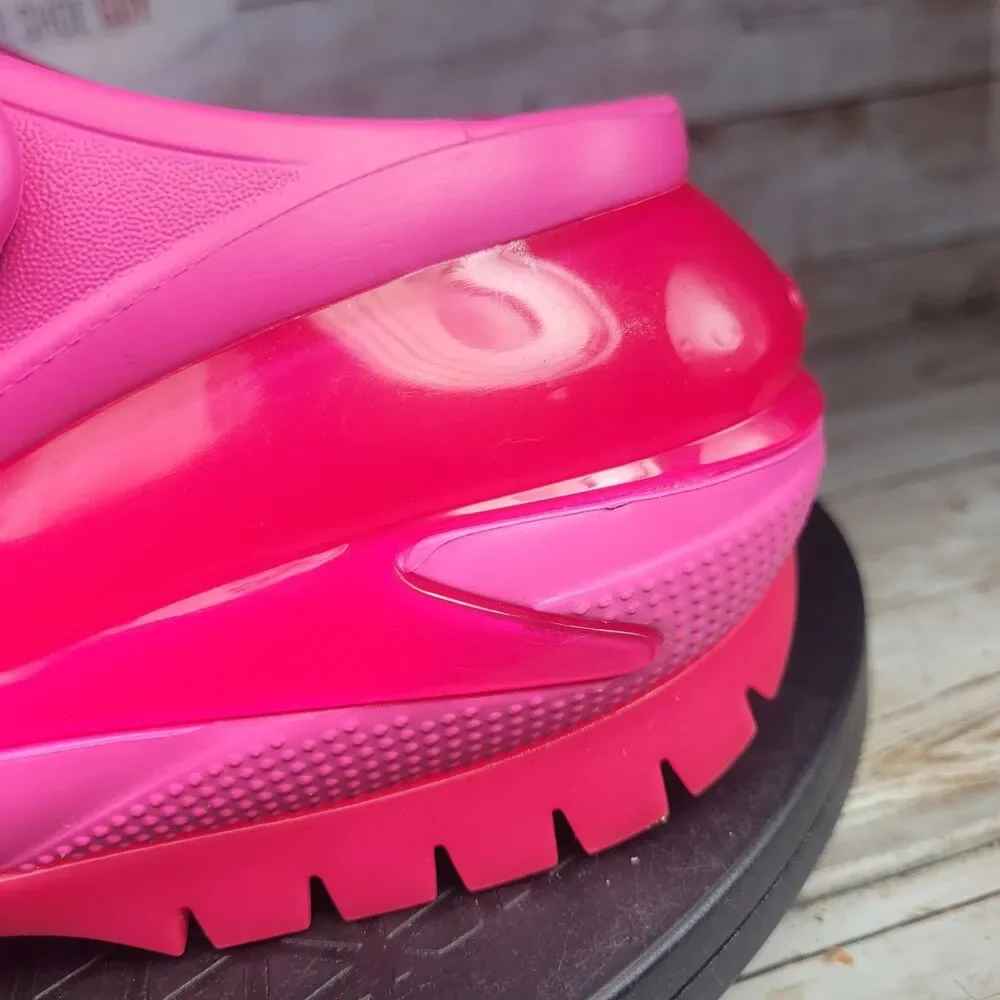 Crocs Mega Crush Slingback High Women's Size 7 Pink Platform Sandals